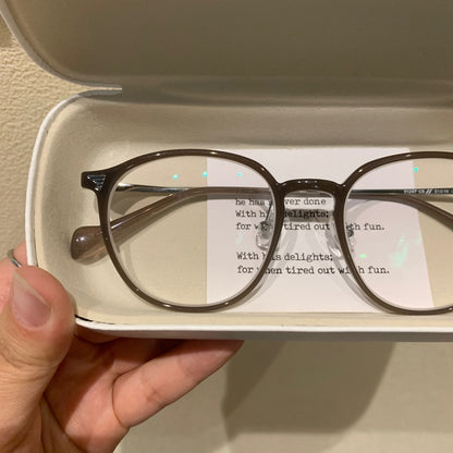 Classic Round Eyeglass Frames with a Keyhole-Style Bridge, Five Frame additional product view