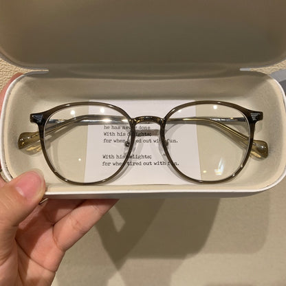 Classic Round Eyeglass Frames with a Keyhole-Style Bridge, Five Frame front view