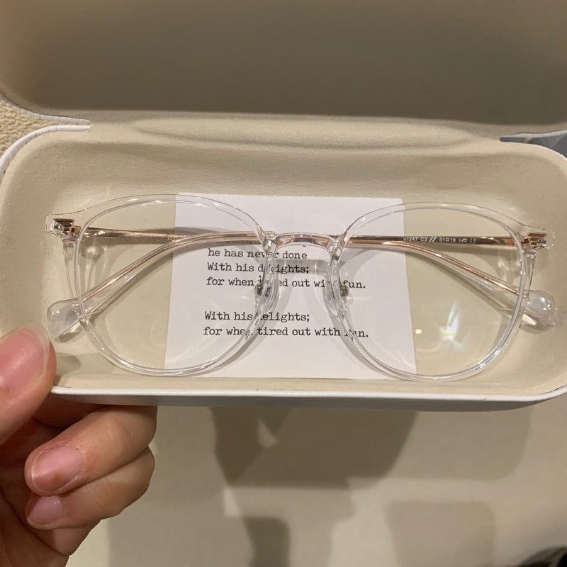 Classic Round Eyeglass Frames with a Keyhole-Style Bridge, Five Frame lens detail