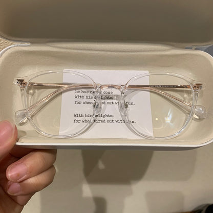Classic Round Eyeglass Frames with a Keyhole-Style Bridge, Five Frame temple detail