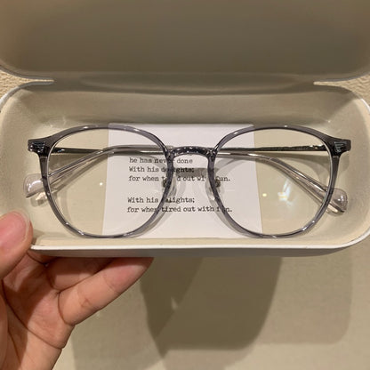 Classic Round Eyeglass Frames with a Keyhole-Style Bridge, Five Frame additional product view