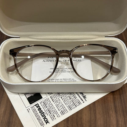 Broad Square Eyeglass Frames with Softly Rounded Rims, Four Colors side view