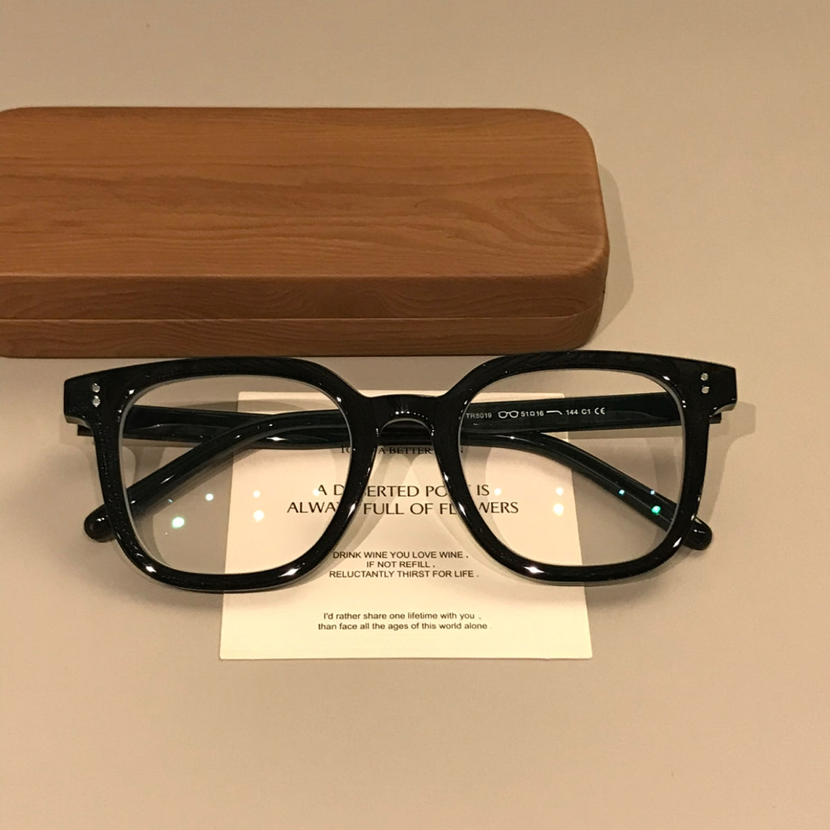 Oversized Square Eyeglass Frames with Thick Rims, Matte, Glossy or Gradient Black