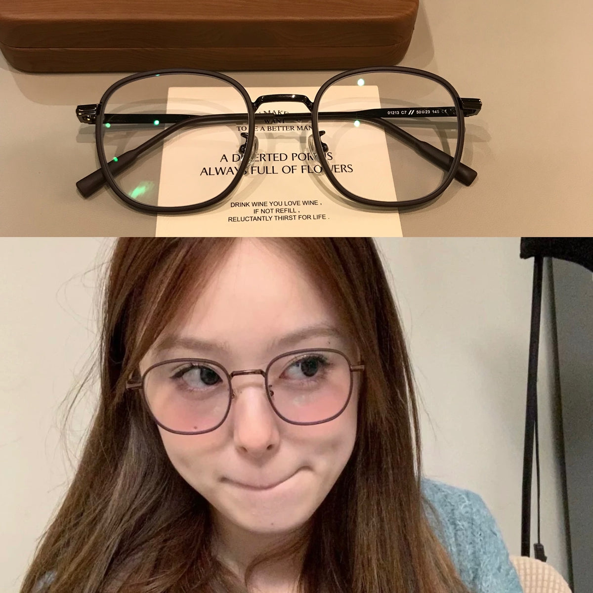 Round Eyeglass Frames with a Matte Finish and Slim Temples, Mocha Brow - Mocha Brown