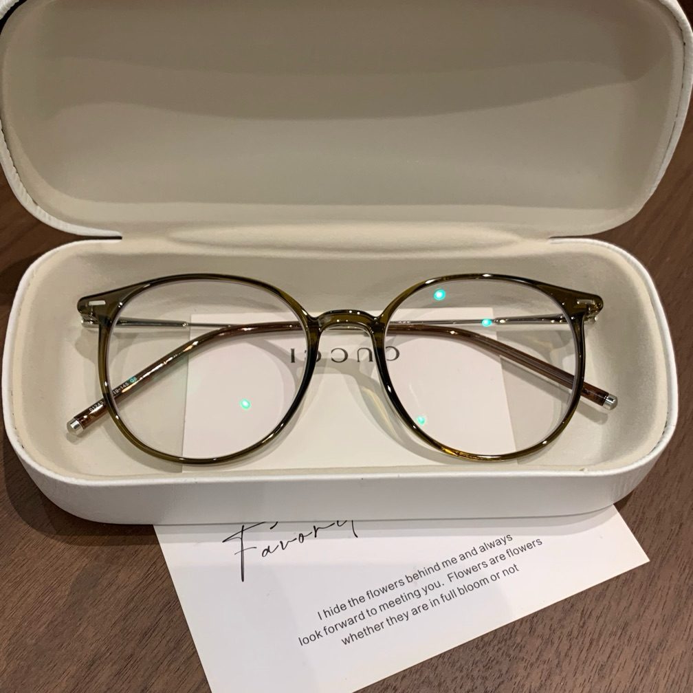 Round Eyeglass Frames with a Defined Browline, Cool Tea Brown or Oolon - Cool Tea Brown