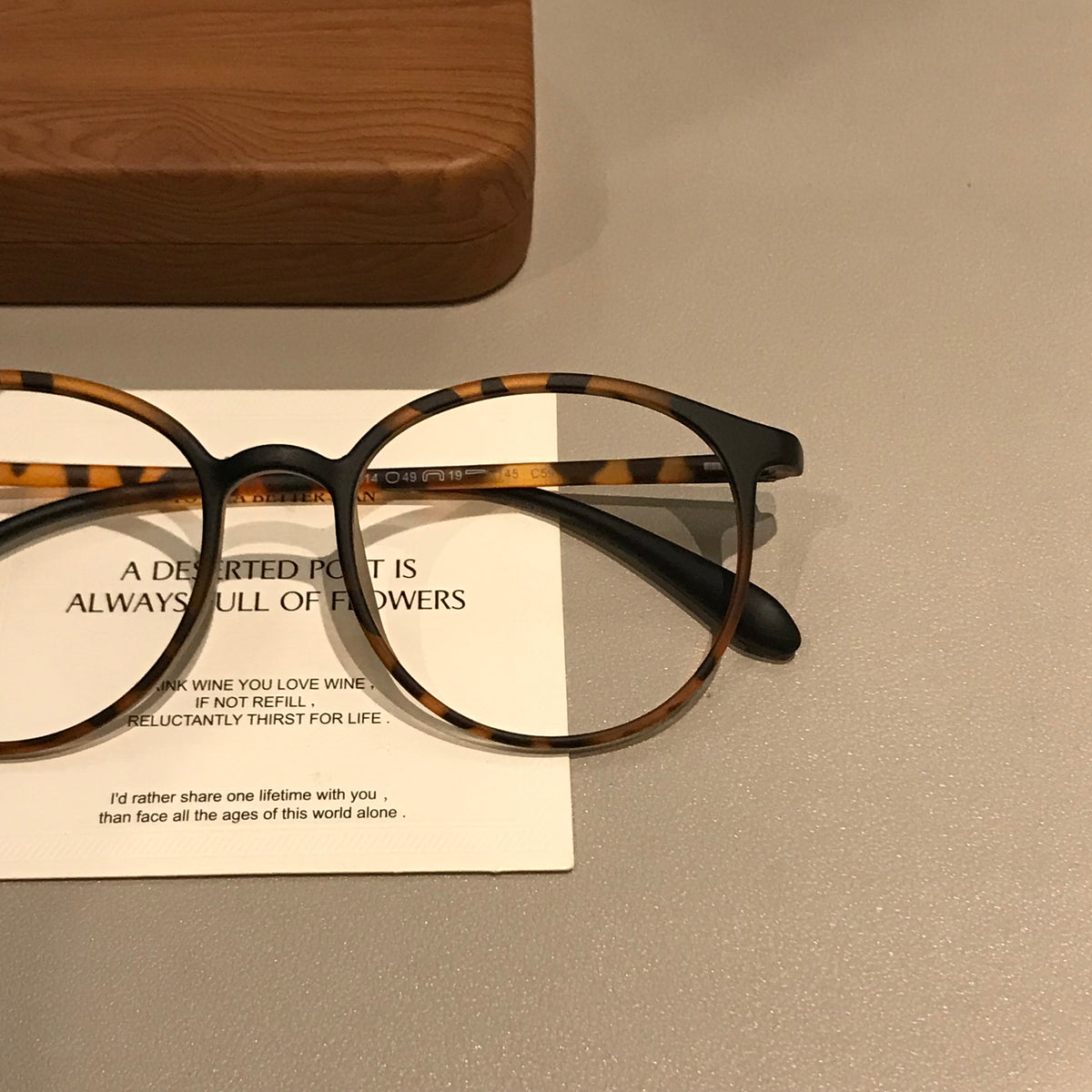 Rounded Square Eyeglass Frames with Slim Temples, Cool Tea Brown or Matte Tortoiseshell