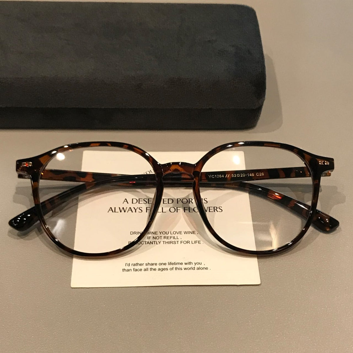 Retro Rounded Rectangular Eyeglass Frames with Thick Rims, Tortoiseshe - Tortoiseshell