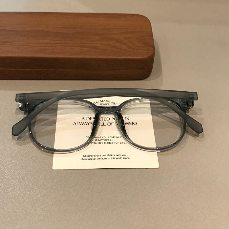 Oversized Square Eyeglass Frames with a Broad Brow, Matte Black additional product view