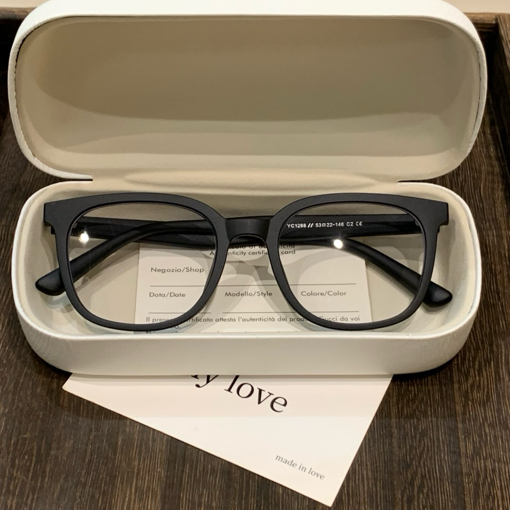 Men's Oversized Square Eyeglass Frames with Thick Matte Rims, Black additional product view