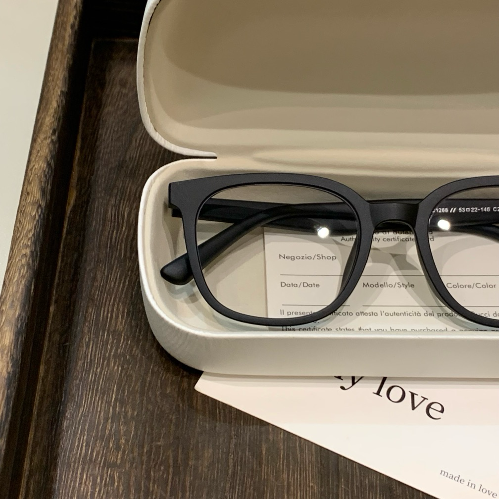 Men's Oversized Square Eyeglass Frames with Thick Matte Rims, Black additional product view