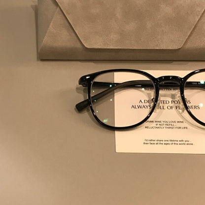Square Eyeglass Frames with Thin Rims and a Curved Bridge, Black additional product view