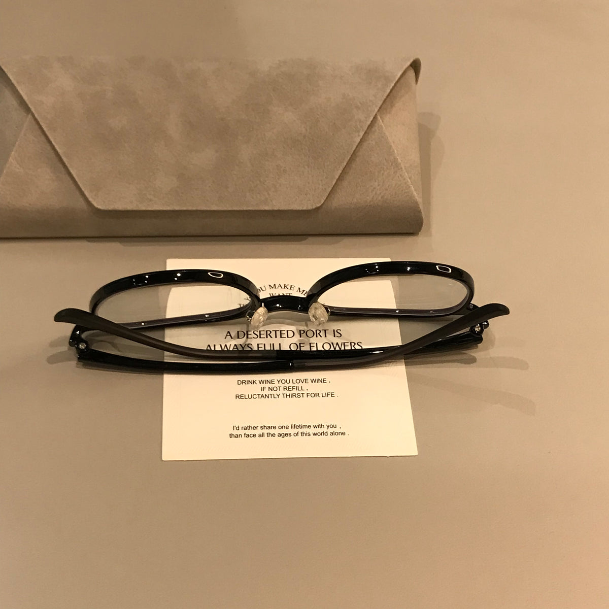 Square Eyeglass Frames with Thin Rims and a Curved Bridge, Black additional product view