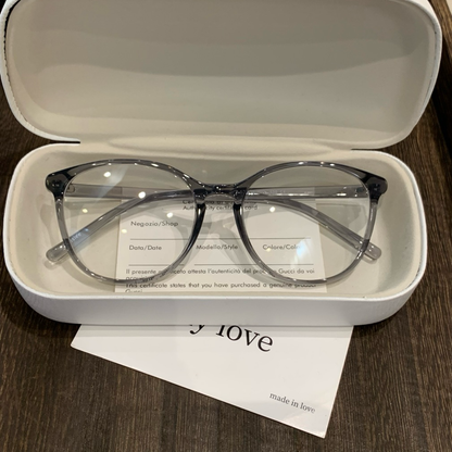 Rounded Square Eyeglass Frames with Slim Temples and Corner Accents, F additional product view