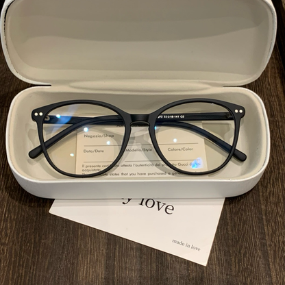 Rounded Square Eyeglass Frames with Slim Temples and Corner Accents, F additional product view