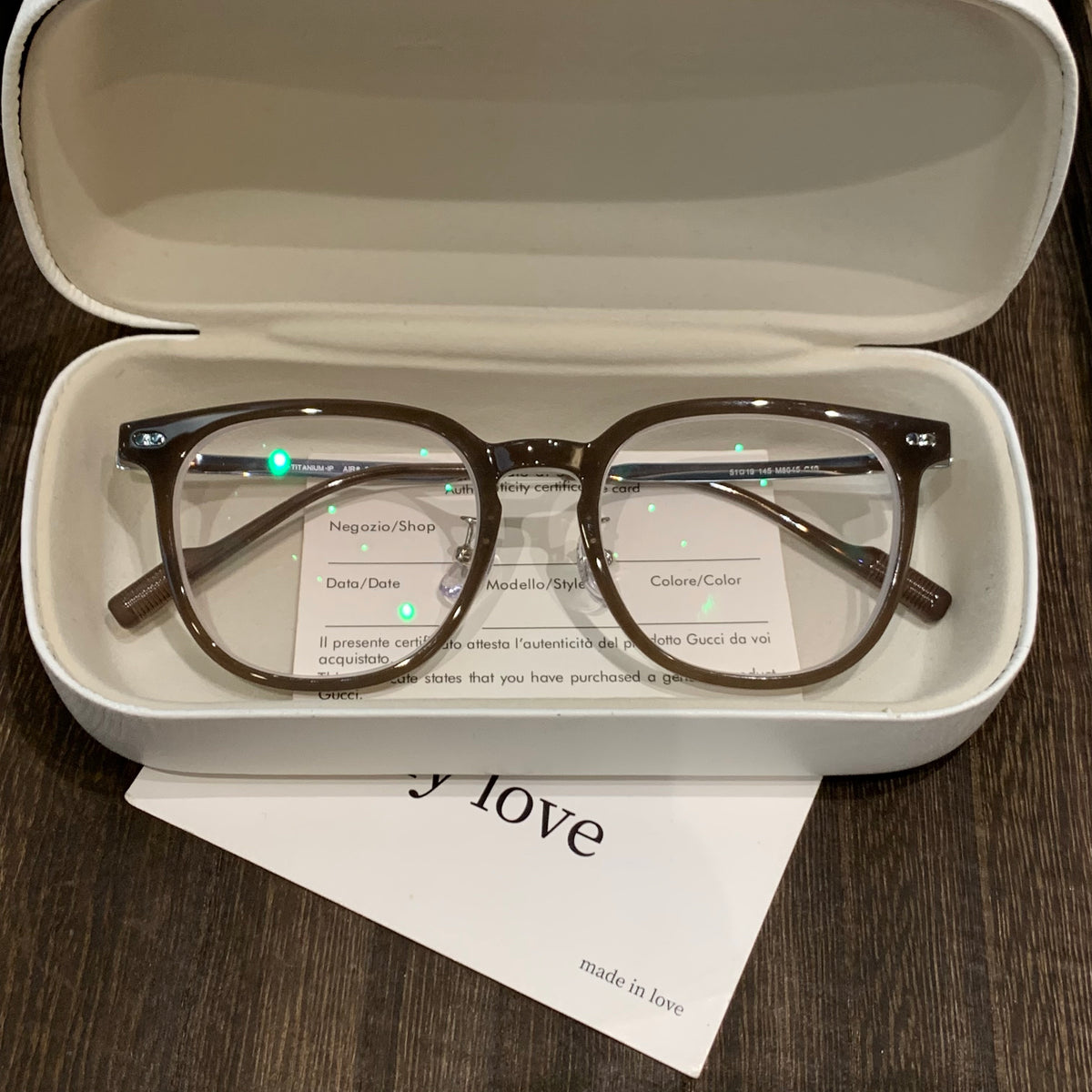 Rounded Square Eyeglass Frames with Corner Accents, Latte Brown or Black
