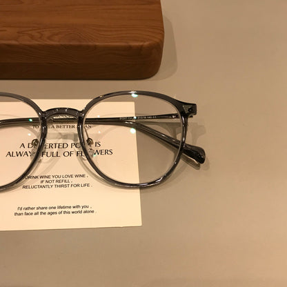TR90 Eyeglass Frames with a Rounded Front, Black, Gray, Latte Brown or additional product view