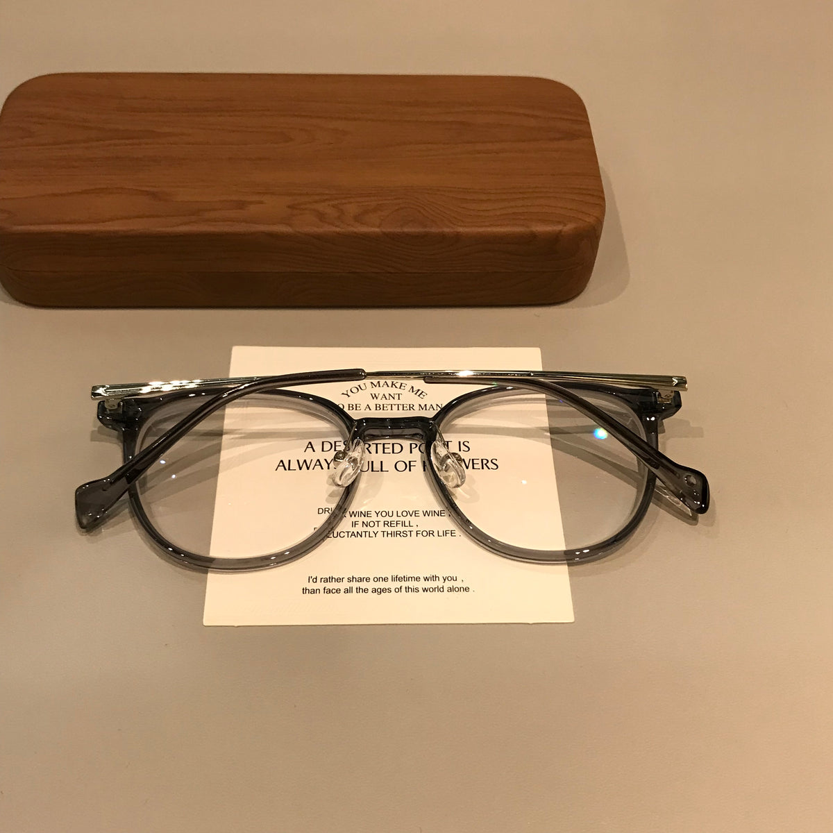 TR90 Eyeglass Frames with a Rounded Front, Black, Gray, Latte Brown or additional product view