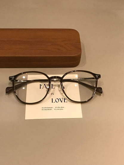 TR90 Eyeglass Frames with a Rounded Front, Black, Gray, Latte Brown or additional product view