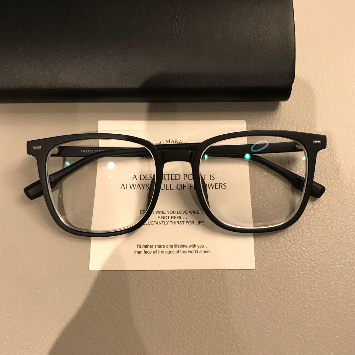 Geometric Square Eyeglass Frames with Angled Corners, Black Finishes o - Matte Black