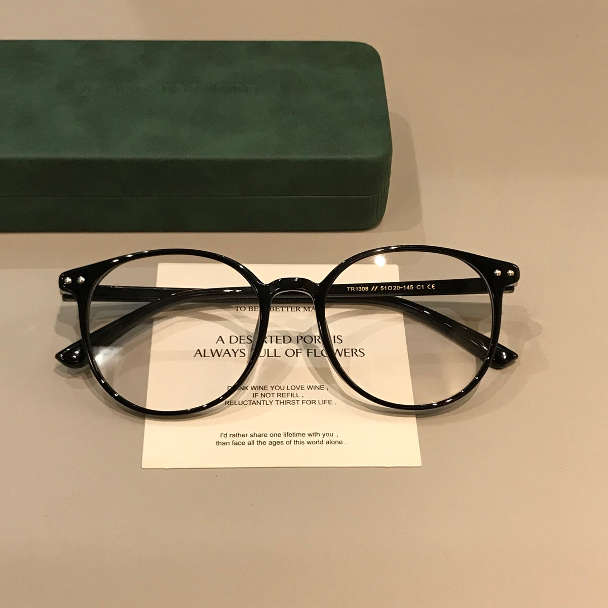 Oval Eyeglass Frames with TR Construction, Gradient Coffee Brown or Bl lens detail