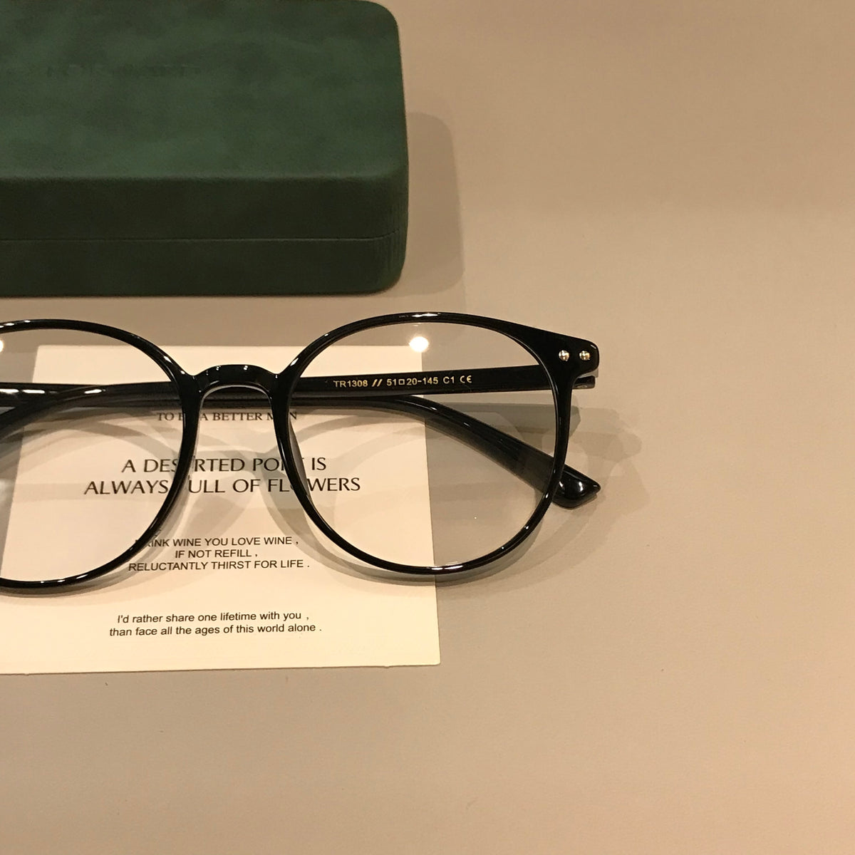 Oval Eyeglass Frames with TR Construction, Gradient Coffee Brown or Black