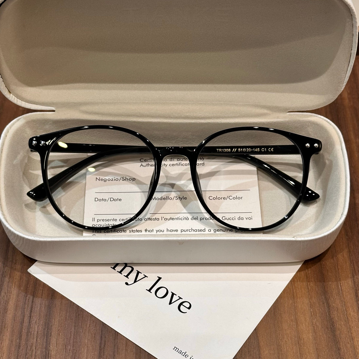 Retro Square Eyeglass Frames with Thin Temples, Tortoiseshell and Brow - Black