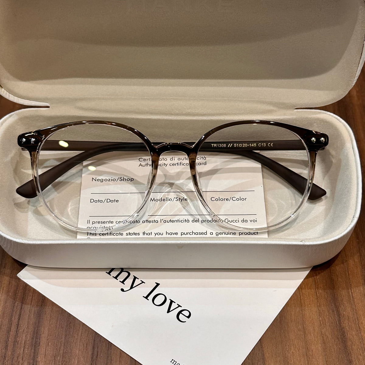Retro Square Eyeglass Frames with Thin Temples, Tortoiseshell and Brow - Gradient Coffee Brown