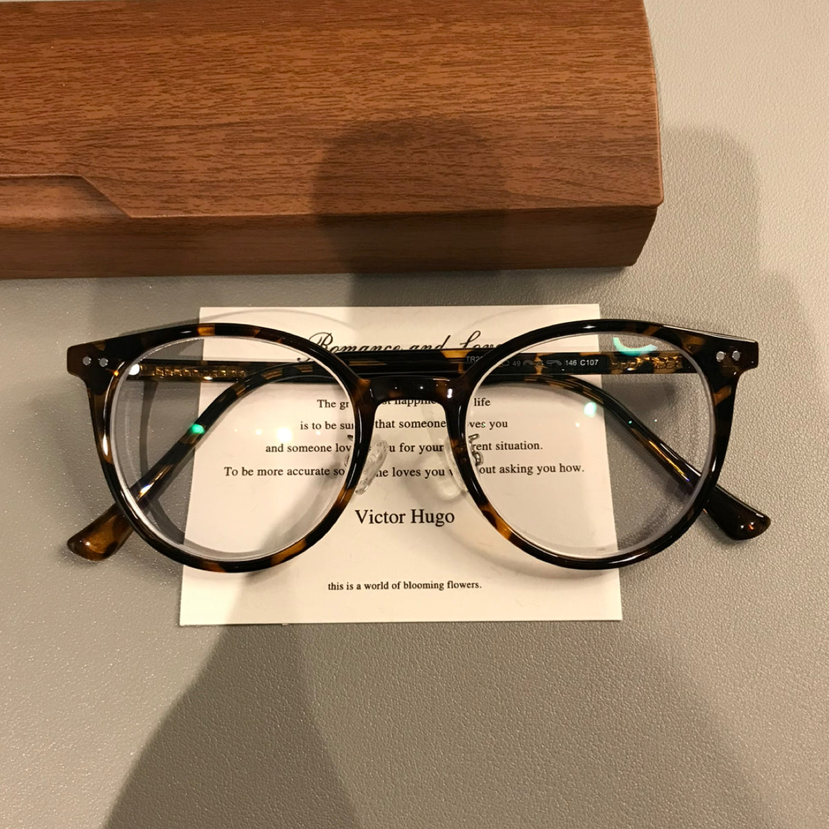 Round Eyeglass Frames with Rivet Accents, Amber Brown and More Colors