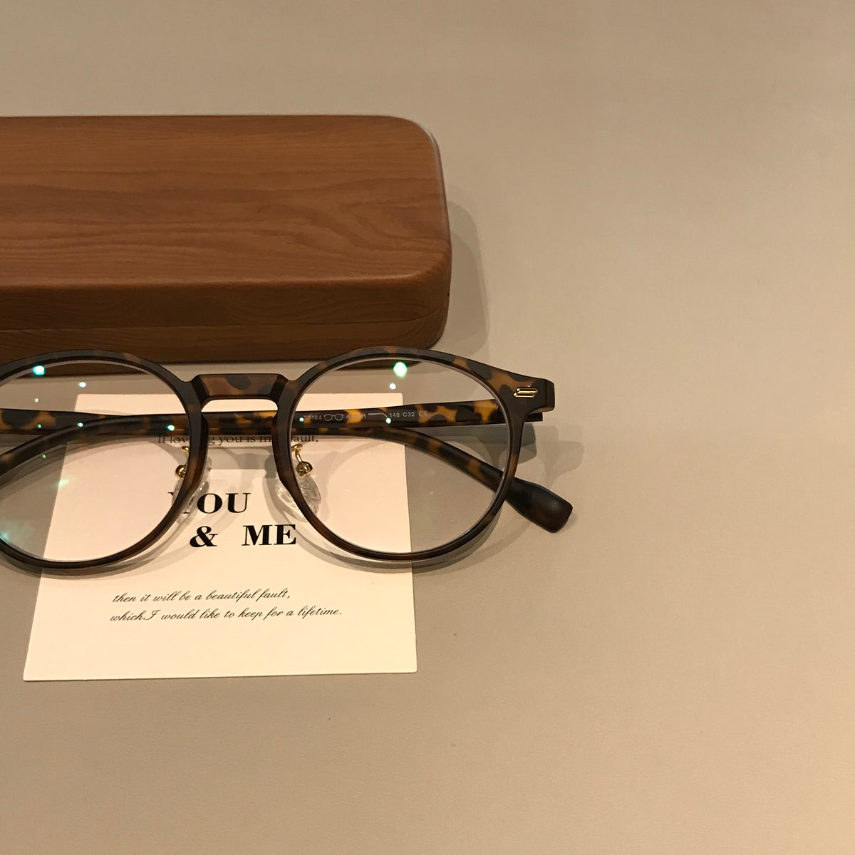 Round Eyeglass Frames with Rivet Accents, Amber Brown and More Colors
