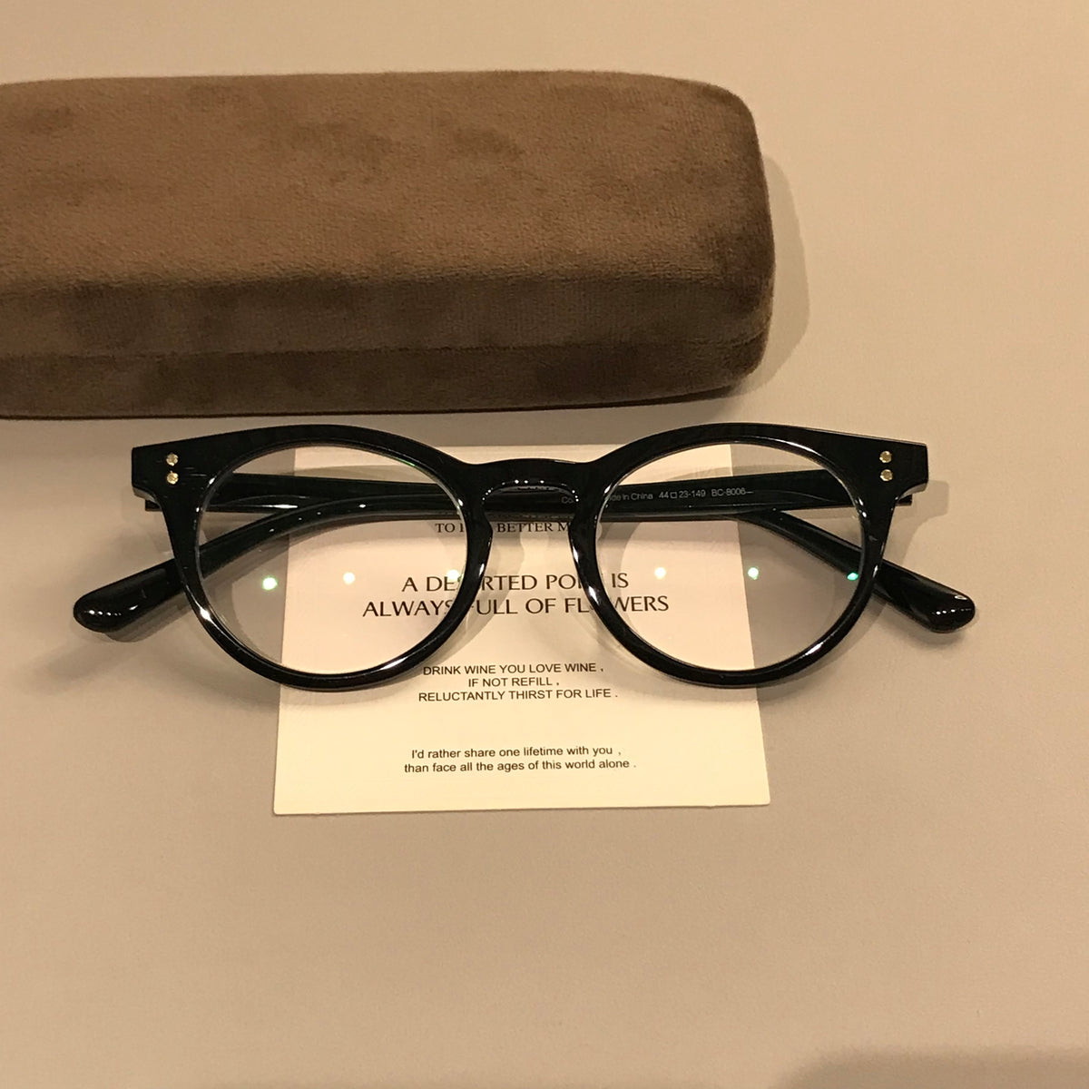 Compact Oval Eyeglass Frames with Thick Rims, Black or Tortoiseshell
