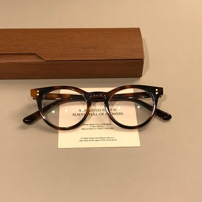 Compact Oval Eyeglass Frames with Thick Rims, Black or Tortoiseshell additional product view