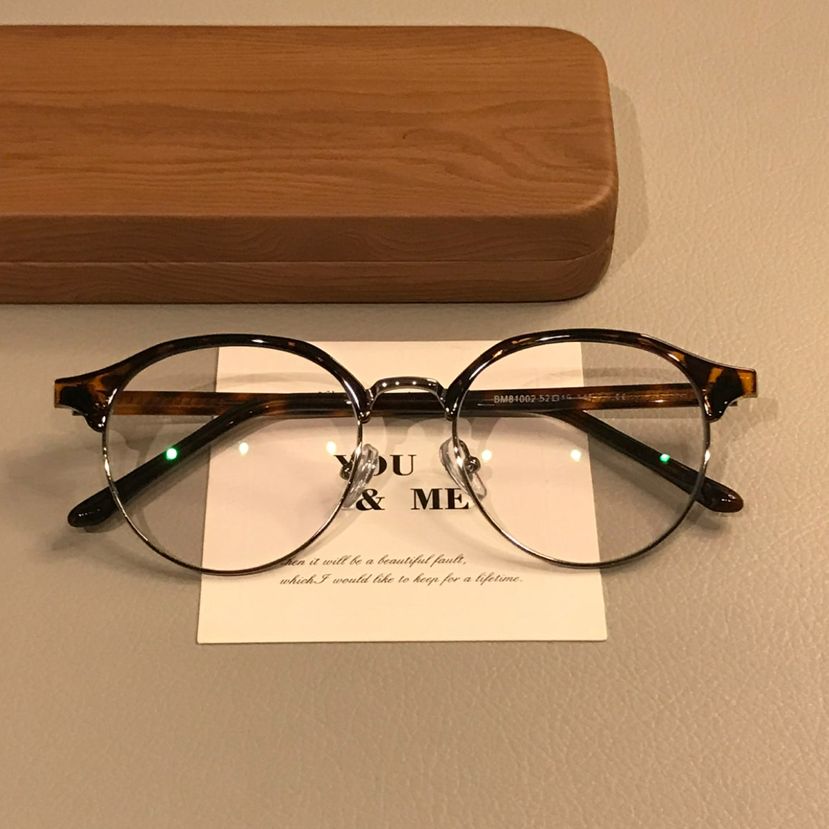 Men's Oval Browline Eyeglass Frames, Tortoiseshell, Black/Silver or Black/Gold