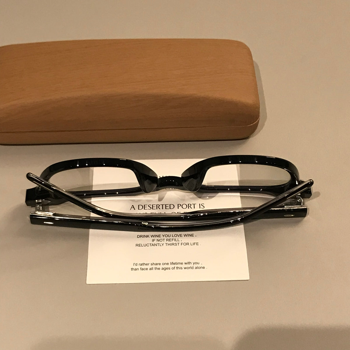 Men's Thick-Rim Rectangular Eyeglass Frames, Black