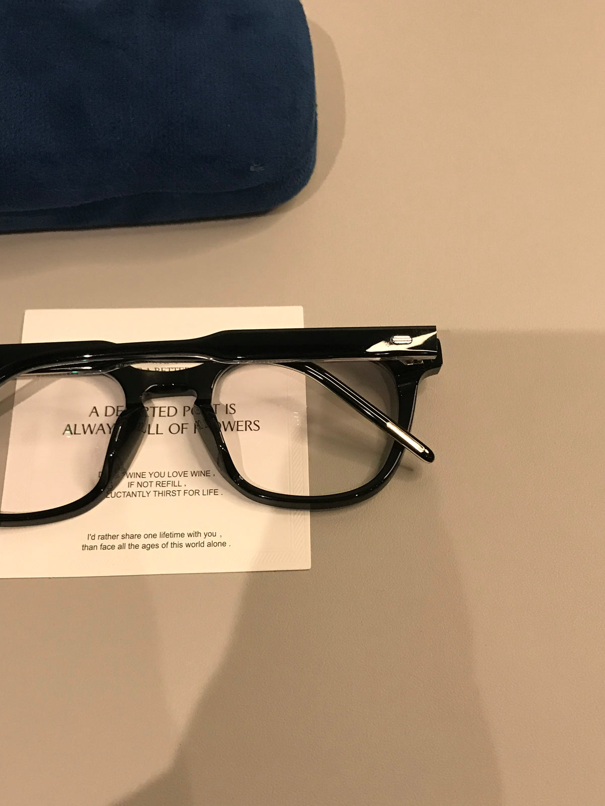Men's Thick-Rim Rectangular Eyeglass Frames, Black