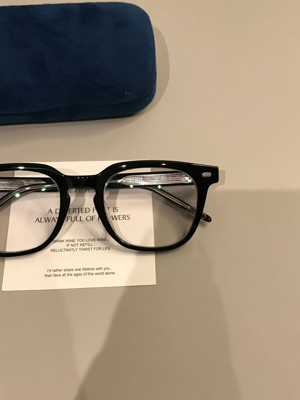 Men's Thick-Rim Rectangular Eyeglass Frames, Black