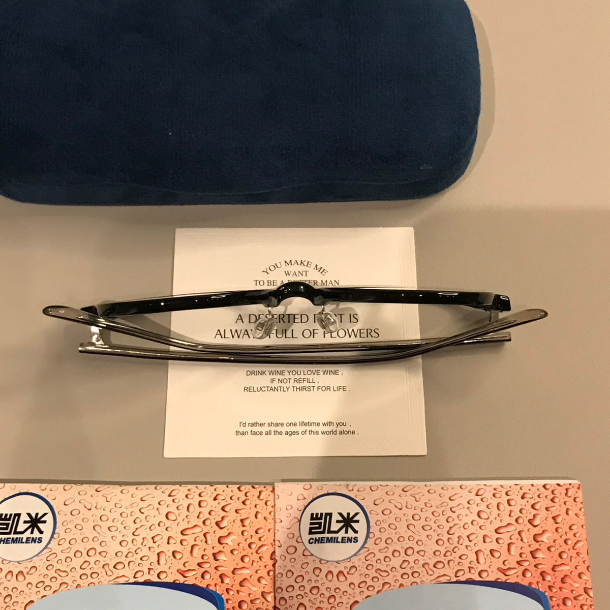 Men's Rounded Square Eyeglass Frames with a Thin Profile, Black lens detail