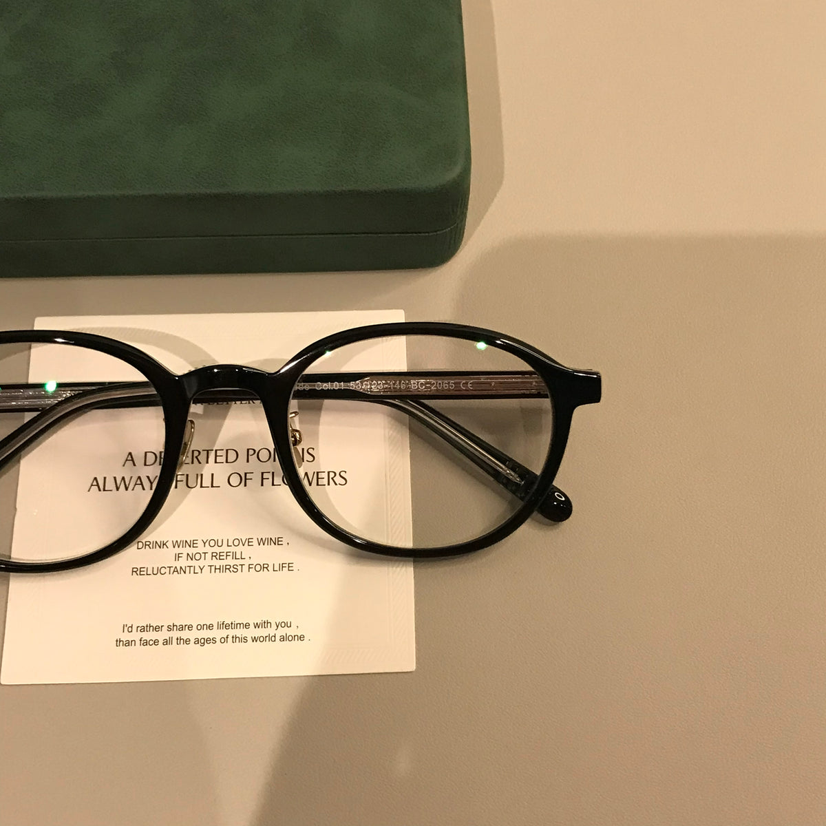 Men's Round Eyeglass Frames with Slim Rims and Temples, Black side view