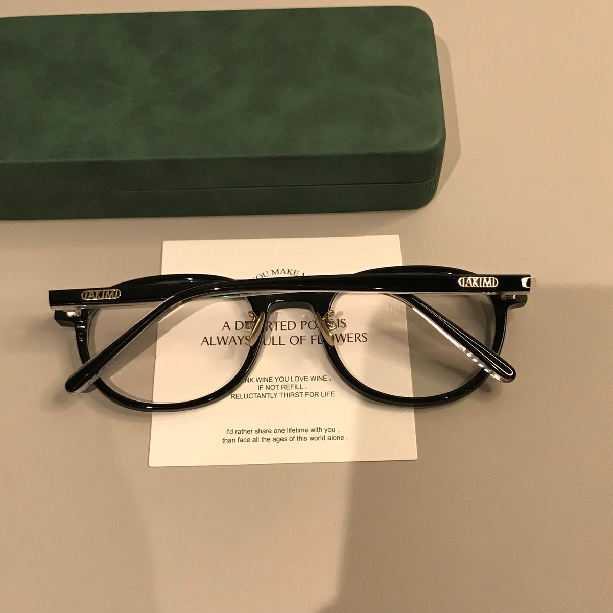 Men's Round Eyeglass Frames with Slim Rims and Temples, Black