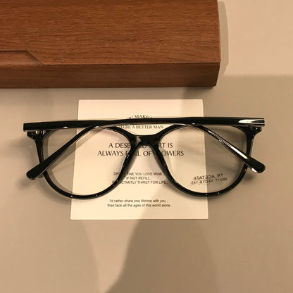 Cat-Eye Frame-Only Eyeglasses with Upturned Corners, Amber Brown or Bl additional product view