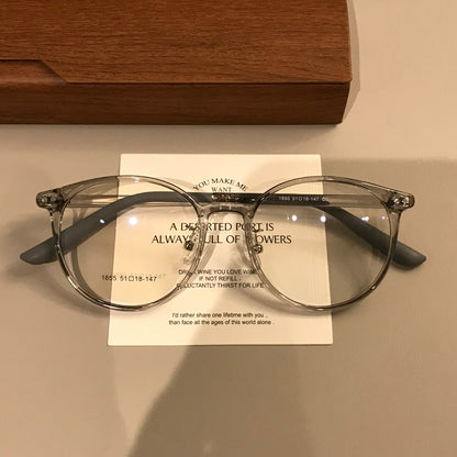 Retro Rounded Eyeglass Frames with a Raised Bridge, Tortoiseshell and additional product view