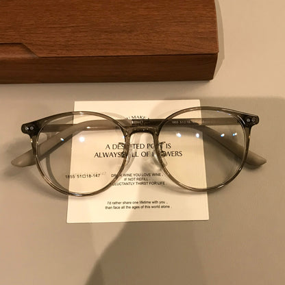 Retro Rounded Eyeglass Frames with a Raised Bridge, Tortoiseshell and additional product view