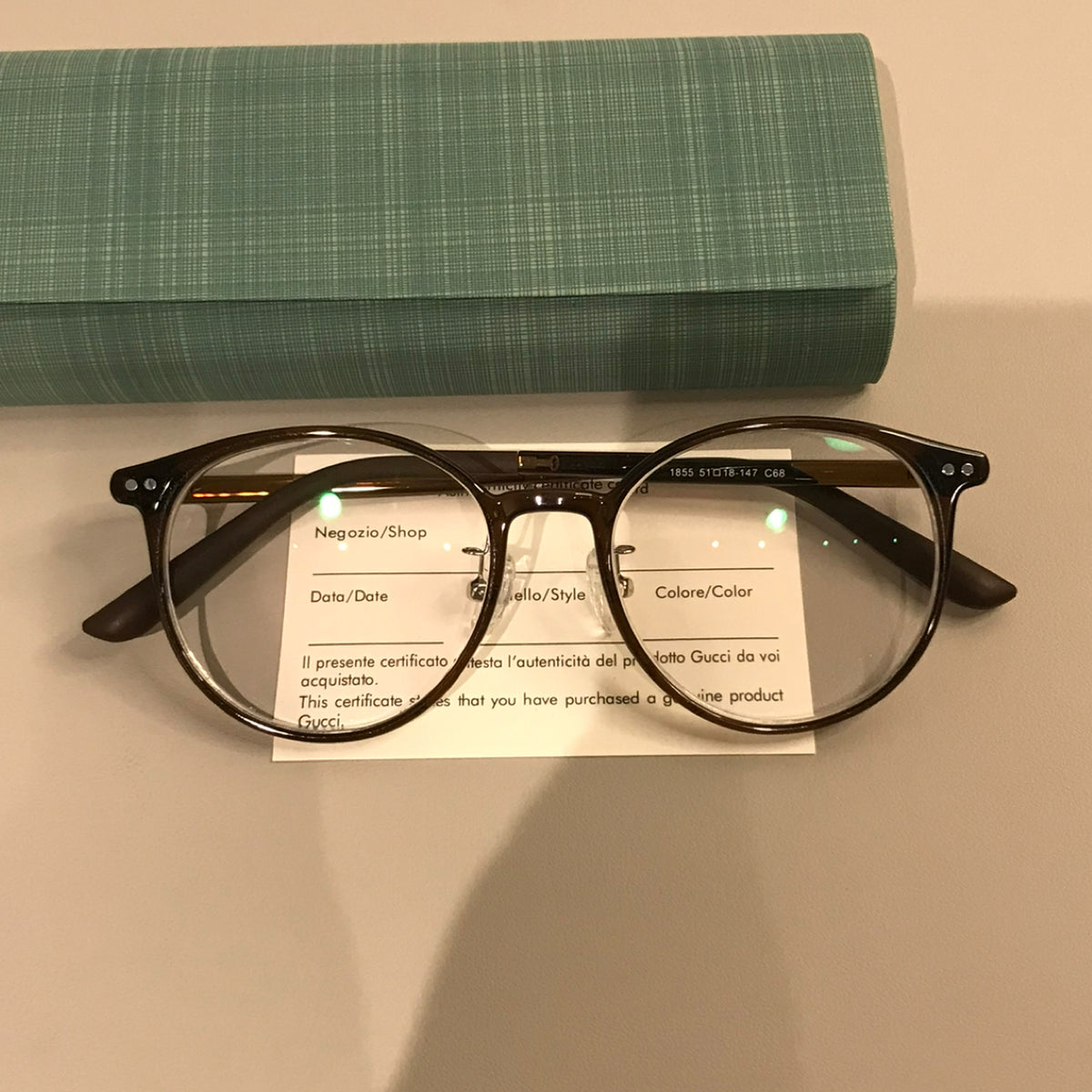 Retro Rounded Eyeglass Frames with a Raised Bridge, Tortoiseshell and - Chestnut Brown