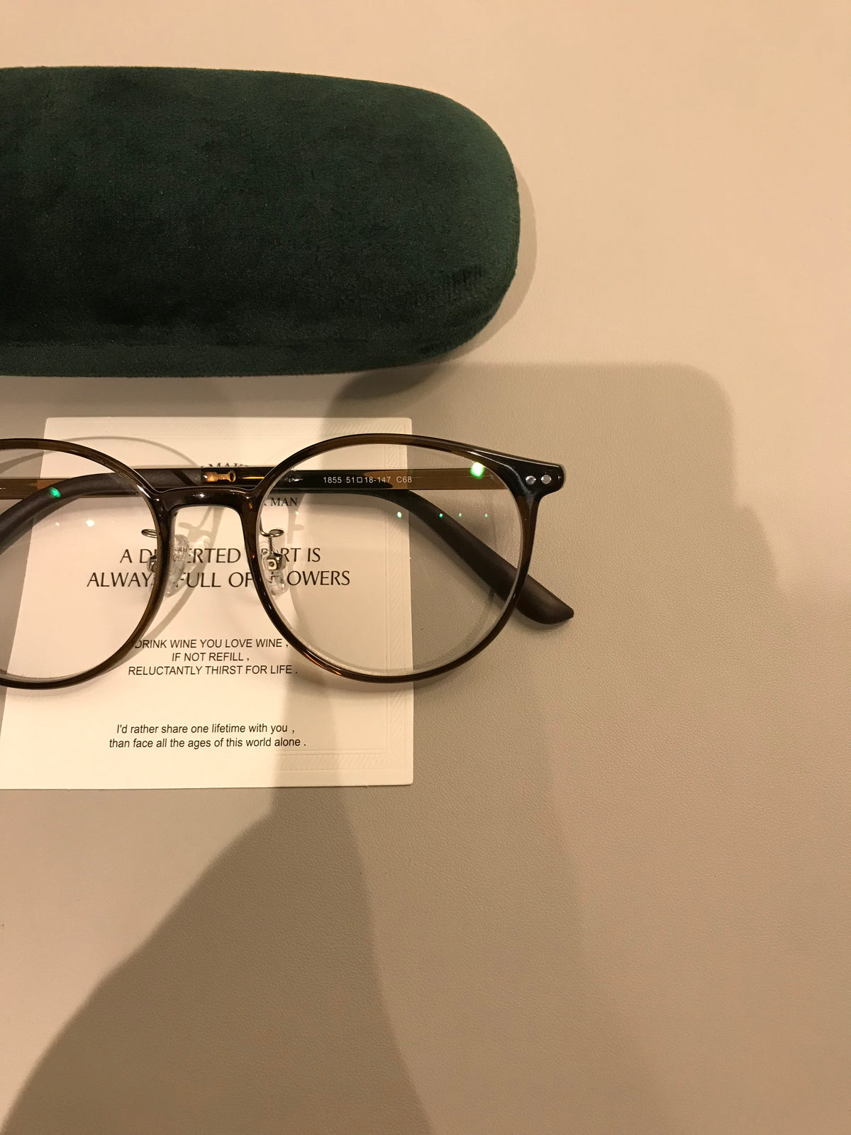 Retro Rounded Eyeglass Frames with a Raised Bridge, Tortoiseshell and additional product view