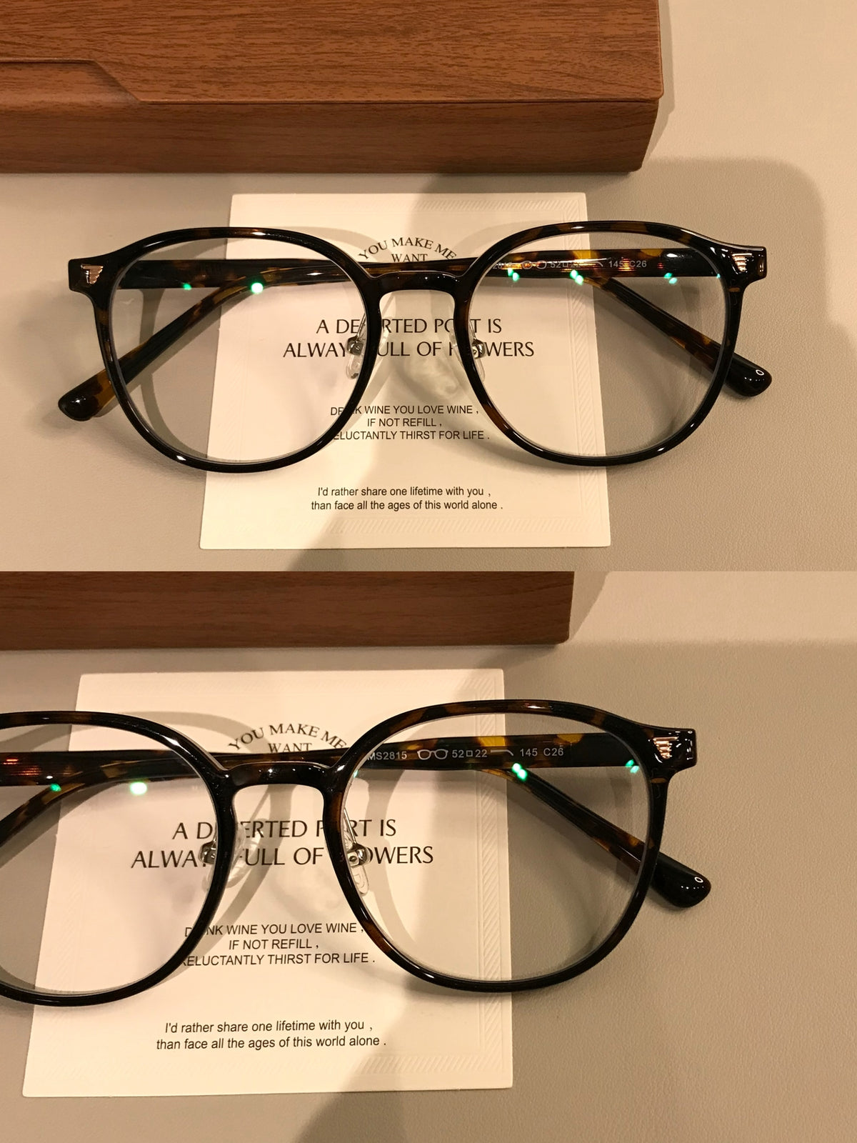 Rounded Square Eyeglass Frames with a Raised Brow, Amber Tortoiseshell or Black