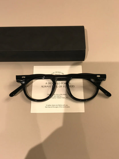 Retro Round Eyeglass Frames with a Broad Upper Rim, Tortoiseshell or G additional product view