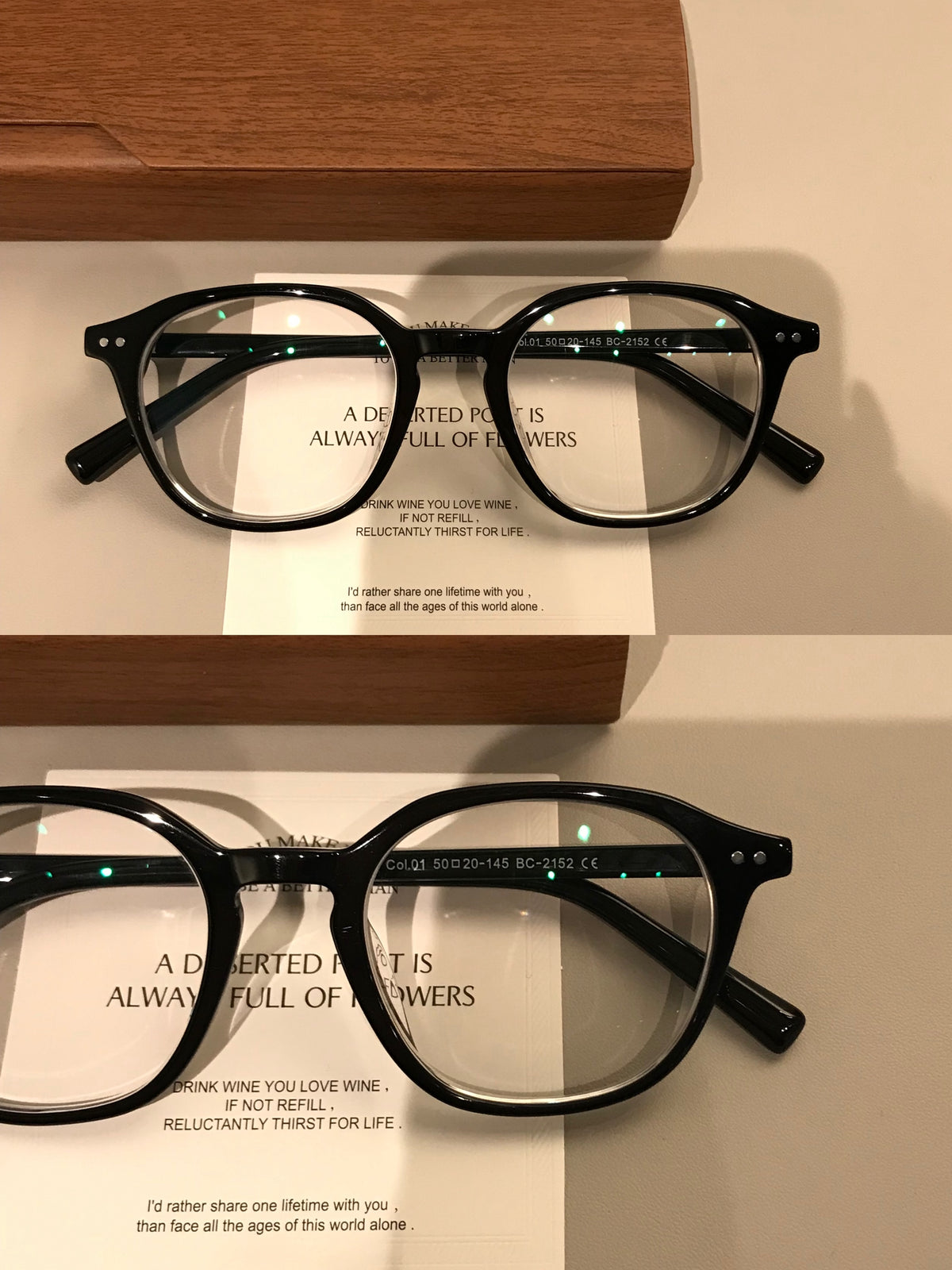 Retro Eyeglass Frames with a Rounded Front and Broad Temples, Four Col side view