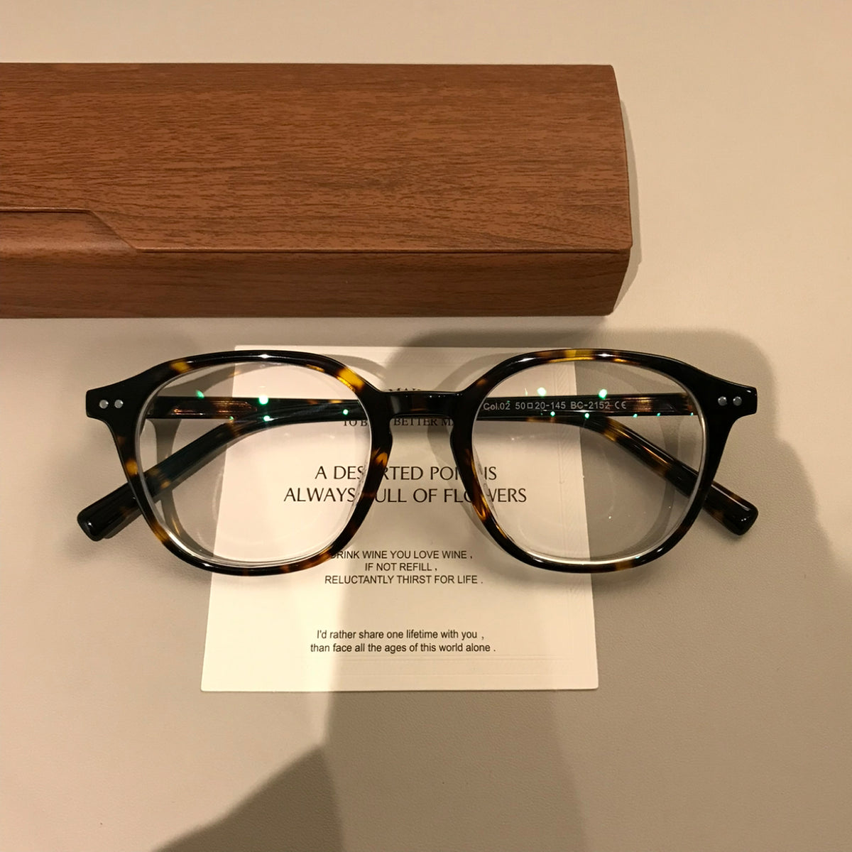 Retro Eyeglass Frames with a Rounded Front and Broad Temples, Four Col - Amber Tortoiseshell
