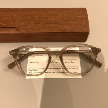 Retro Eyeglass Frames with a Rounded Front and Broad Temples, Four Col additional product view