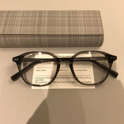 Retro Eyeglass Frames with a Rounded Front and Broad Temples, Four Col additional product view