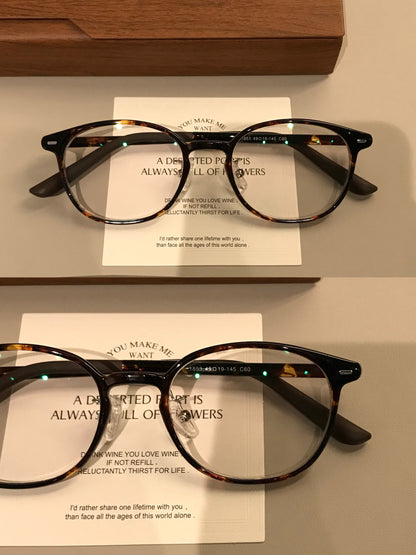 Compact Retro Eyeglass Frames with a Rounded Square Front, Tortoiseshe side view